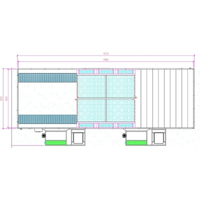 39KW CE zugelassener Industrie-Spray-Booth-Ofen für Bus-Lkw-Bemalraum 15000mm