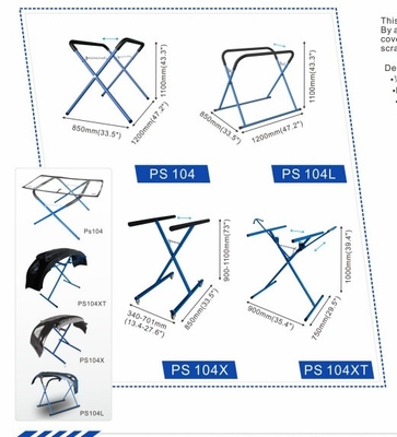 120*40*10cm Klappschirmfarbständer 8kg Blauer Auto-Karosserie-Panel-Stand