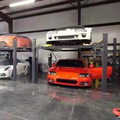 Vier-Säulen-Parklift für Fahrzeugaufzug, 12 Einheiten Ladekapazität, geringe Wartungskosten