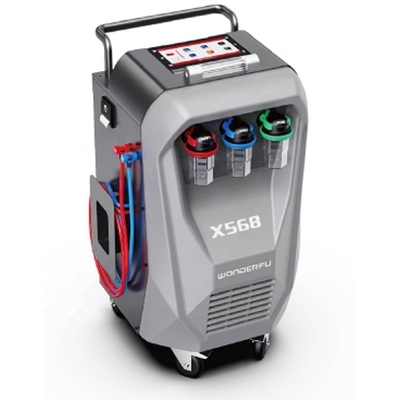 3/8HP Kompressor X568 Auto AC Wiederherstellungsmaschine mit Spülfunktion und eingebautem Drucker
