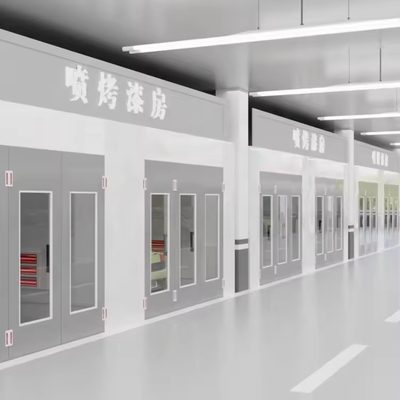 Außen LED Industriebus Spray Farbe Booth mit 2 Sätze von 7,5 kW Abgasventilatoren