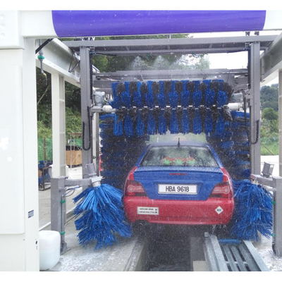Vollautomatische Tunnel-Autowaschmaschine Hochdruck-Autowaschmaschine 10 Bürsten Rollover-Autowaschsysteme PLC-Steuerungssystem Automatisierte Autowaschgeräte
