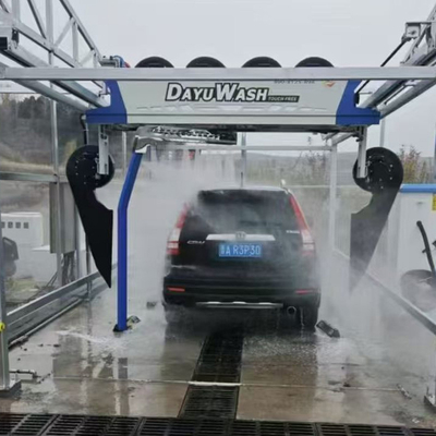 Einarmige, berührungslose Autowaschanlage mit 6 Trocknern und 8m Lx5mm Schienengröße, berührungsfreies automatisches Autowaschanlagen-Wasseraufbereitungssystem
