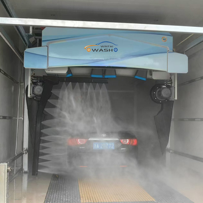 Einarmige, berührungslose Autowaschanlage mit 6 Trocknern und 8m Lx5mm Schienengröße, berührungsfreies automatisches Autowaschanlagen-Wasseraufbereitungssystem