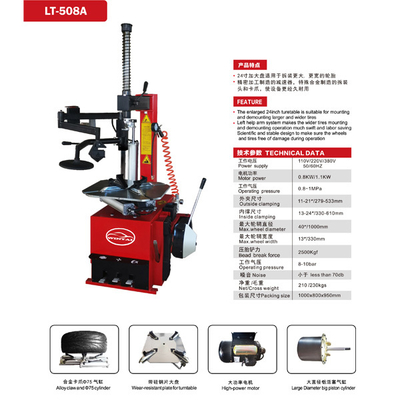 24 Zoll große Reifenwechselmaschine Legierung Material Reifenwechselmaschine Doppelbiegen Prozess für Säulen Auto Reifen Montage Maschine