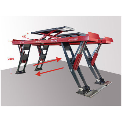 Y-förmiger vertikaler Aufstieg Schere Autolift für die Ausrichtung der Räder Lift Schwerlast 11 Zylinder Hebekapazität 5500kgs