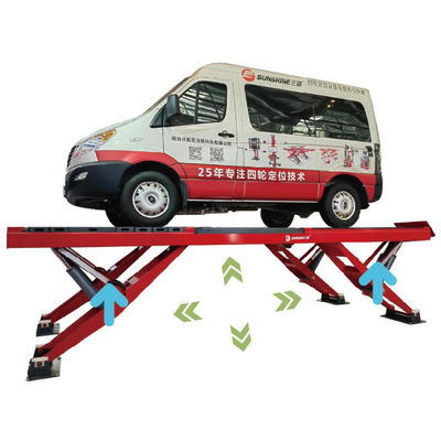 Y-förmiger vertikaler Aufstieg Schere Autolift für die Ausrichtung der Räder Lift Schwerlast 11 Zylinder Hebekapazität 5500kgs