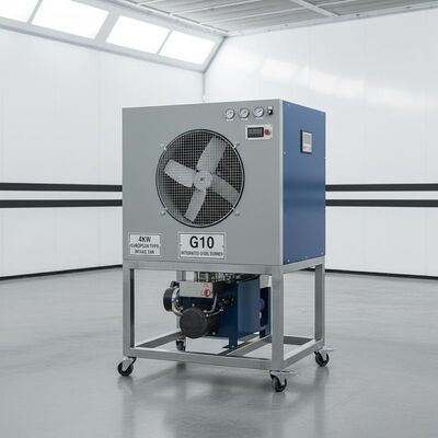 4KW europäische Einlassventilator-Auto-Spray-Stelle mit Dieselbrenner G10 und wassergekühltem Kühlsystem