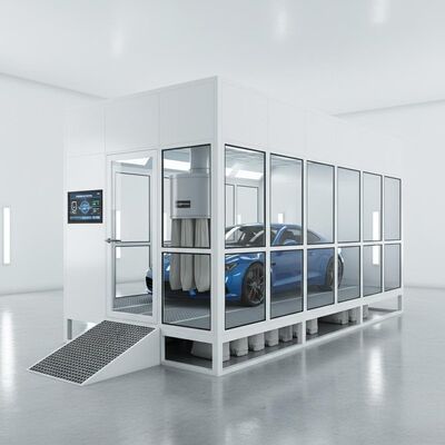 Autospray-Stall mit 300 mm Kellerhöhe Digitalen Steuerung und Filterbeutel Einlass für Automotive Lackierung